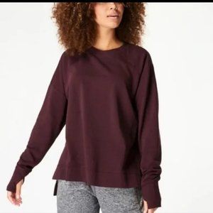Sweaty Betty ~Simhasana Sweatshirt in Black Cherry size Medium